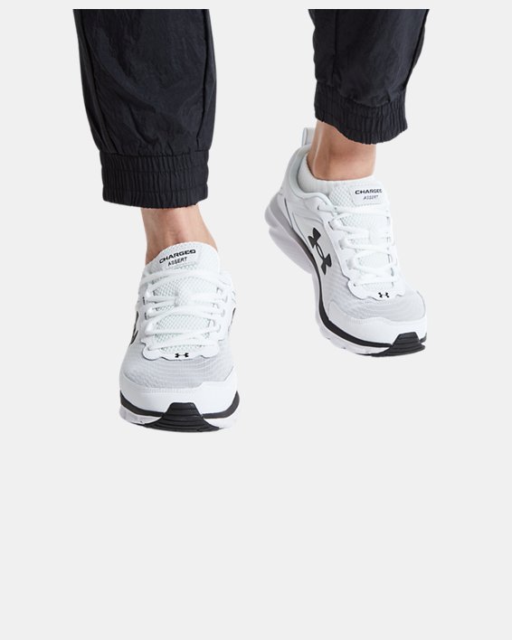 Men's UA Charged Assert 9 Running Shoes, White, pdpMainDesktop image number 5